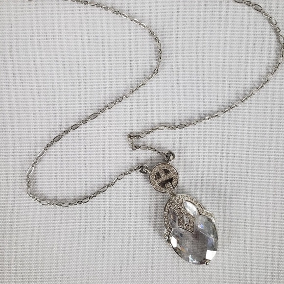 Stunning Silver Glass Crystal Studded Neck… - Picture 3 of 3